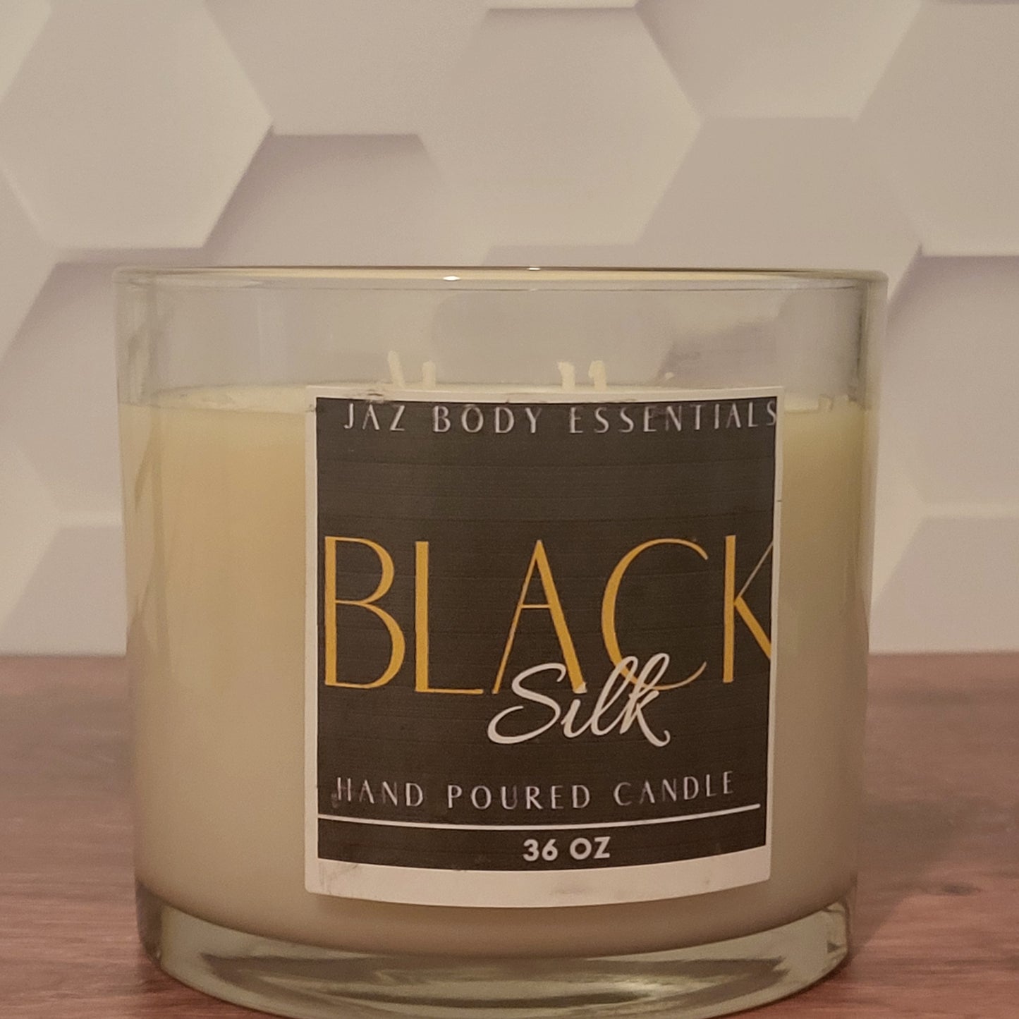 Black Silk 4 Wick Candle 36oz - JAZ Body Essentials