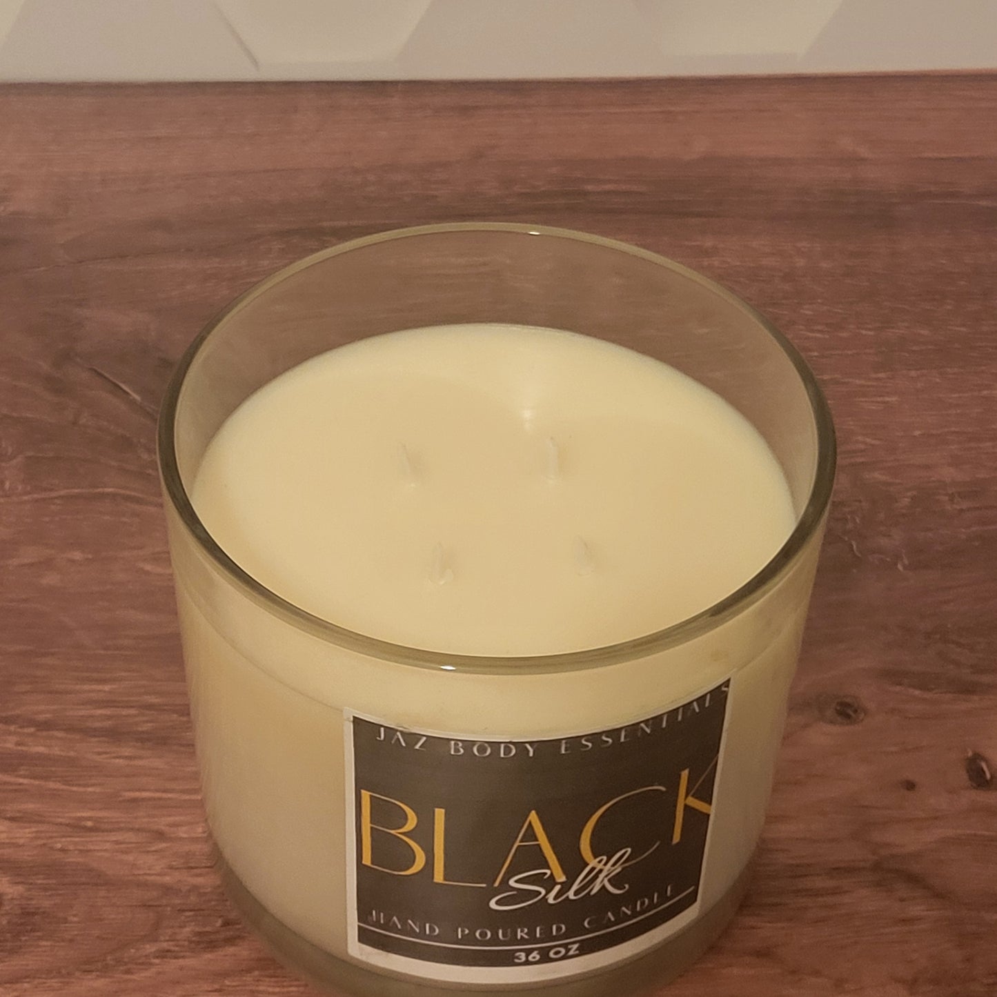 Black Silk 4 Wick Candle 36oz - JAZ Body Essentials