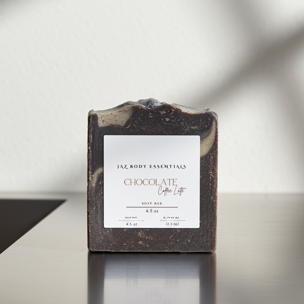 Barre de savon au chocolat et au café