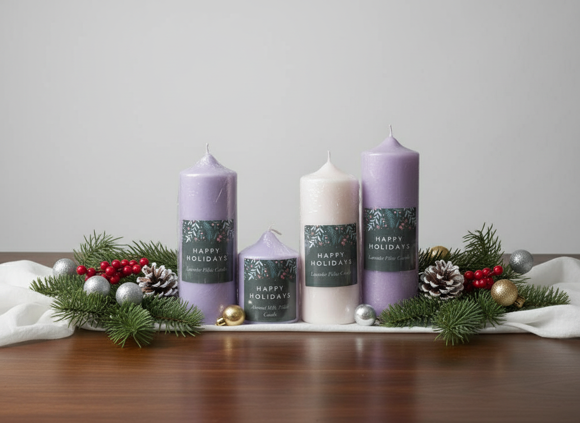 Juego de 3 velas de cera de abeja