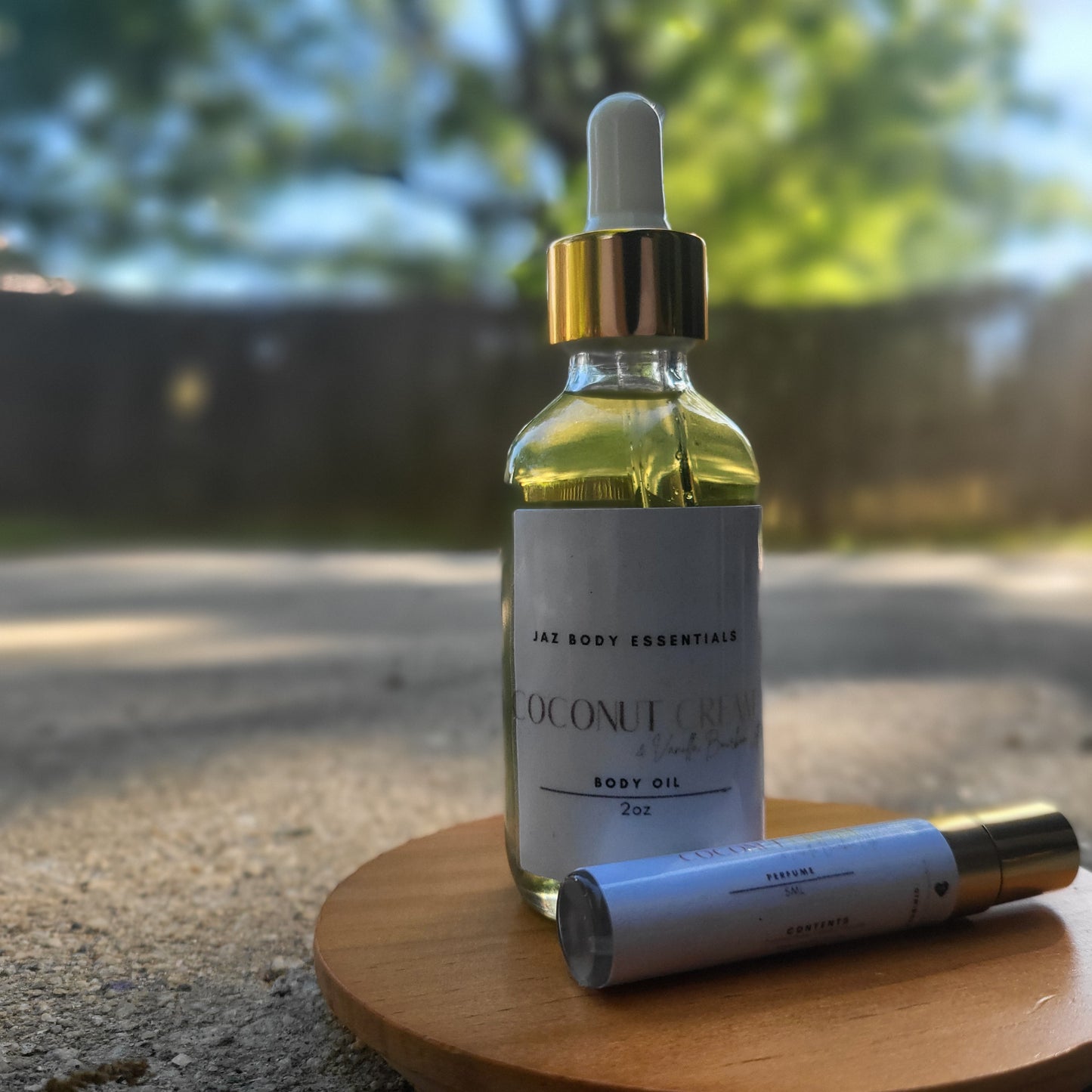 Coconut Cream & Vanilla Bourbon Latte Body Oil & Perfume Set - JAZ Body Essentials