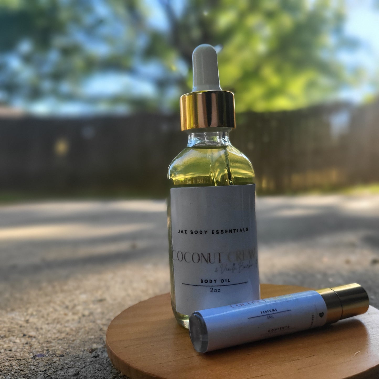 Coconut Cream & Vanilla Bourbon Latte Body Oil & Perfume Set - JAZ Body Essentials
