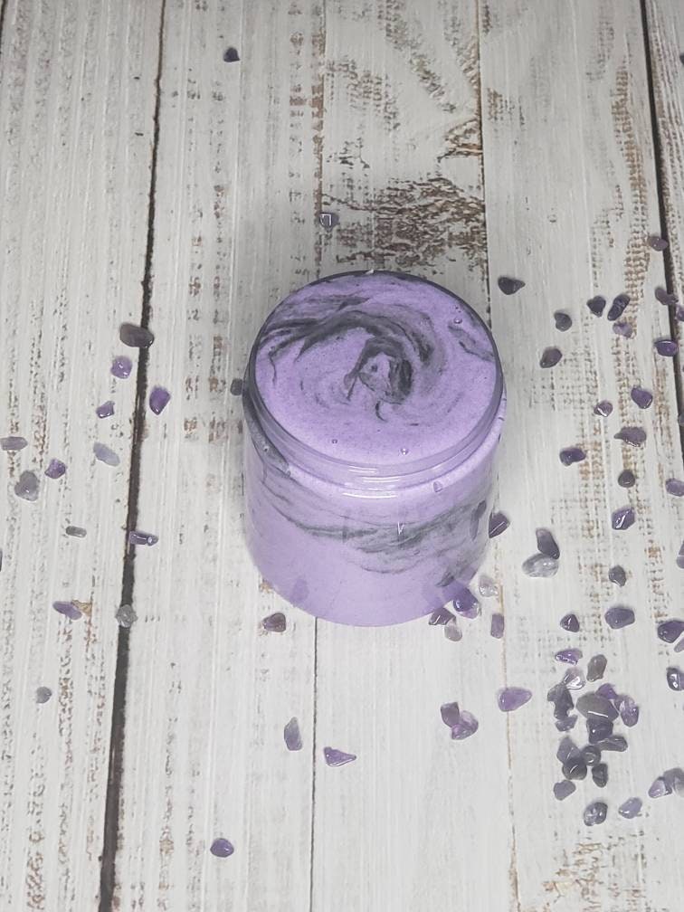 Black Amethyst Whipped Soap with Exfoliant - JAZ Body Essentials