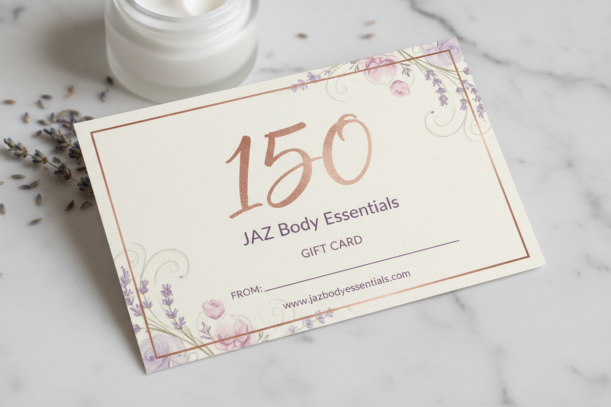$150 jaz body essentials gift card