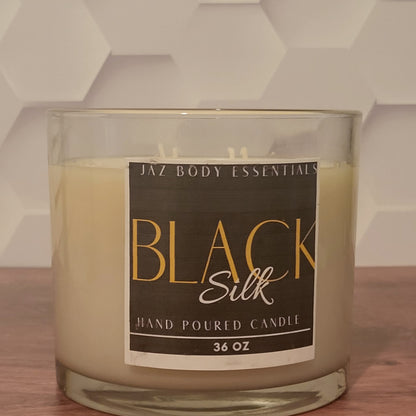 Black Silk 4 Wick Candle 36oz - JAZ Body Essentials