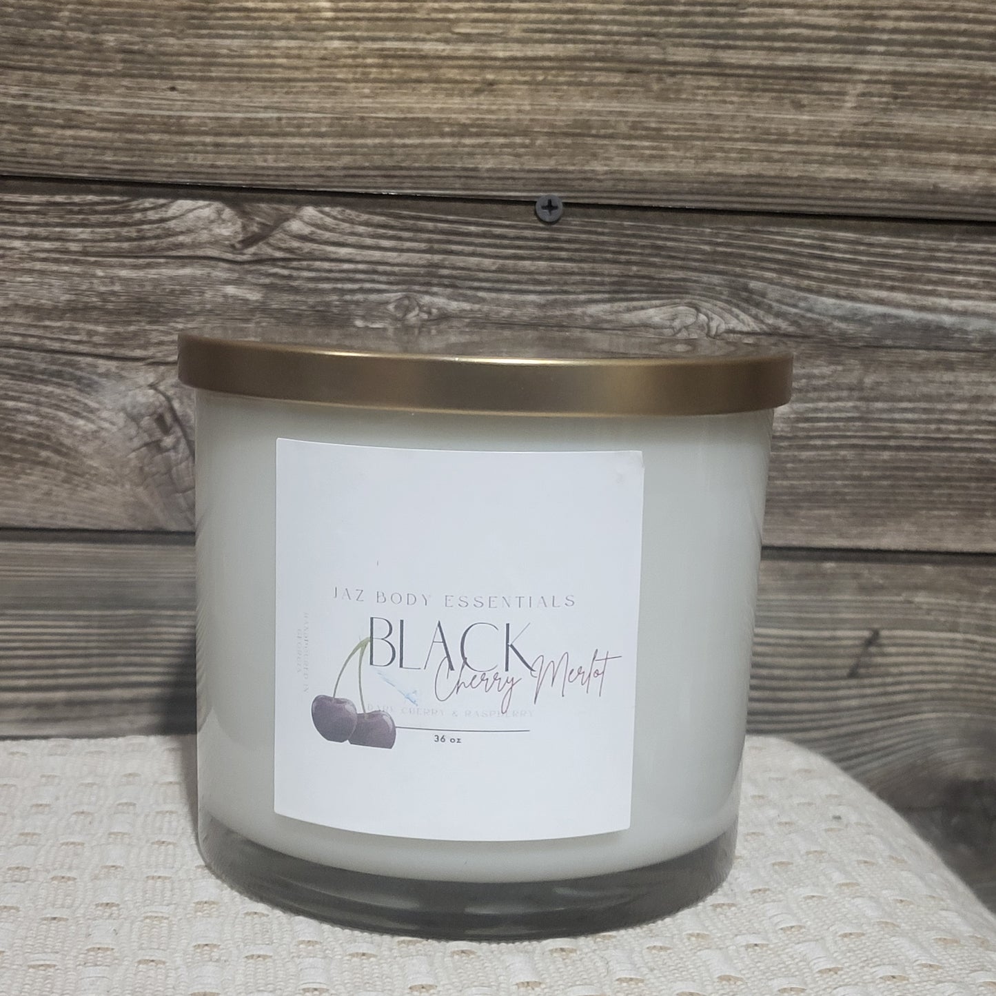 Peaches and Prosseco Scented 4 wick 36oz Candle