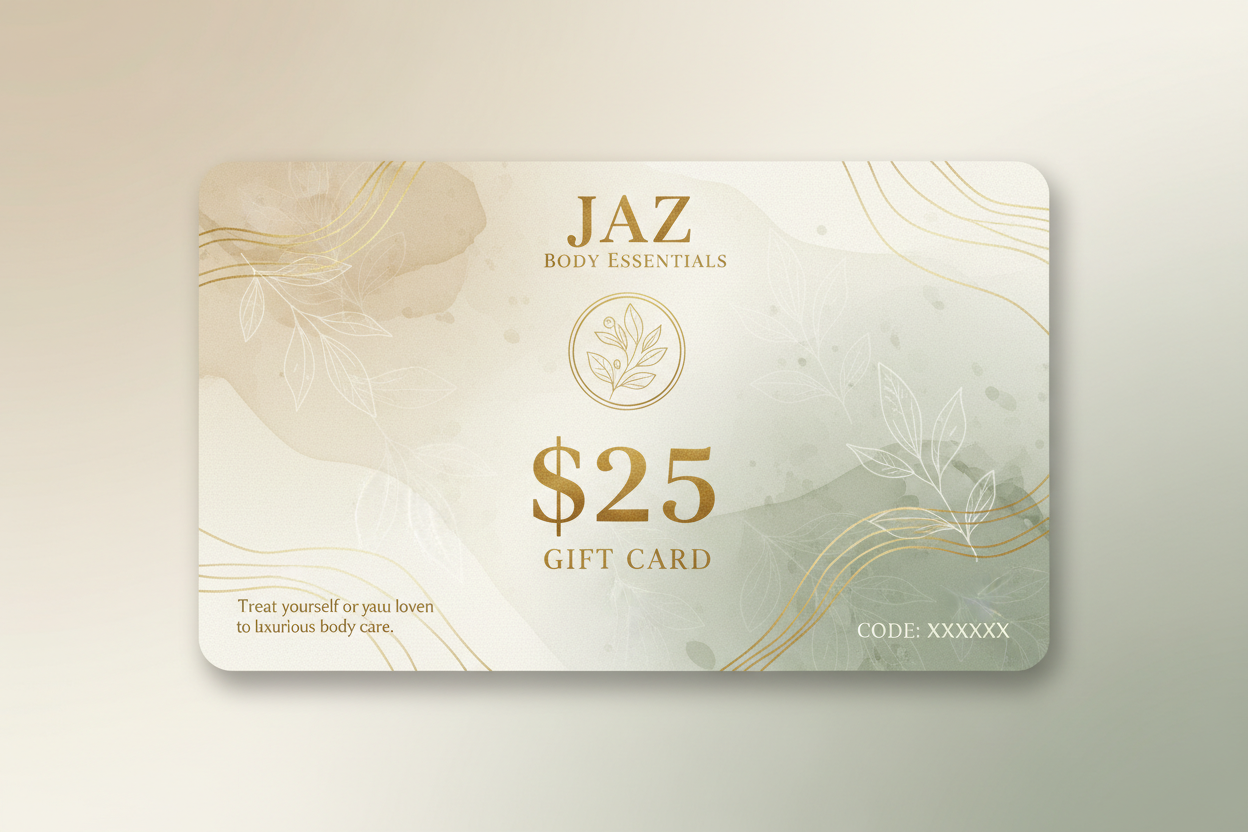 $25 jaz body essentials gift card
