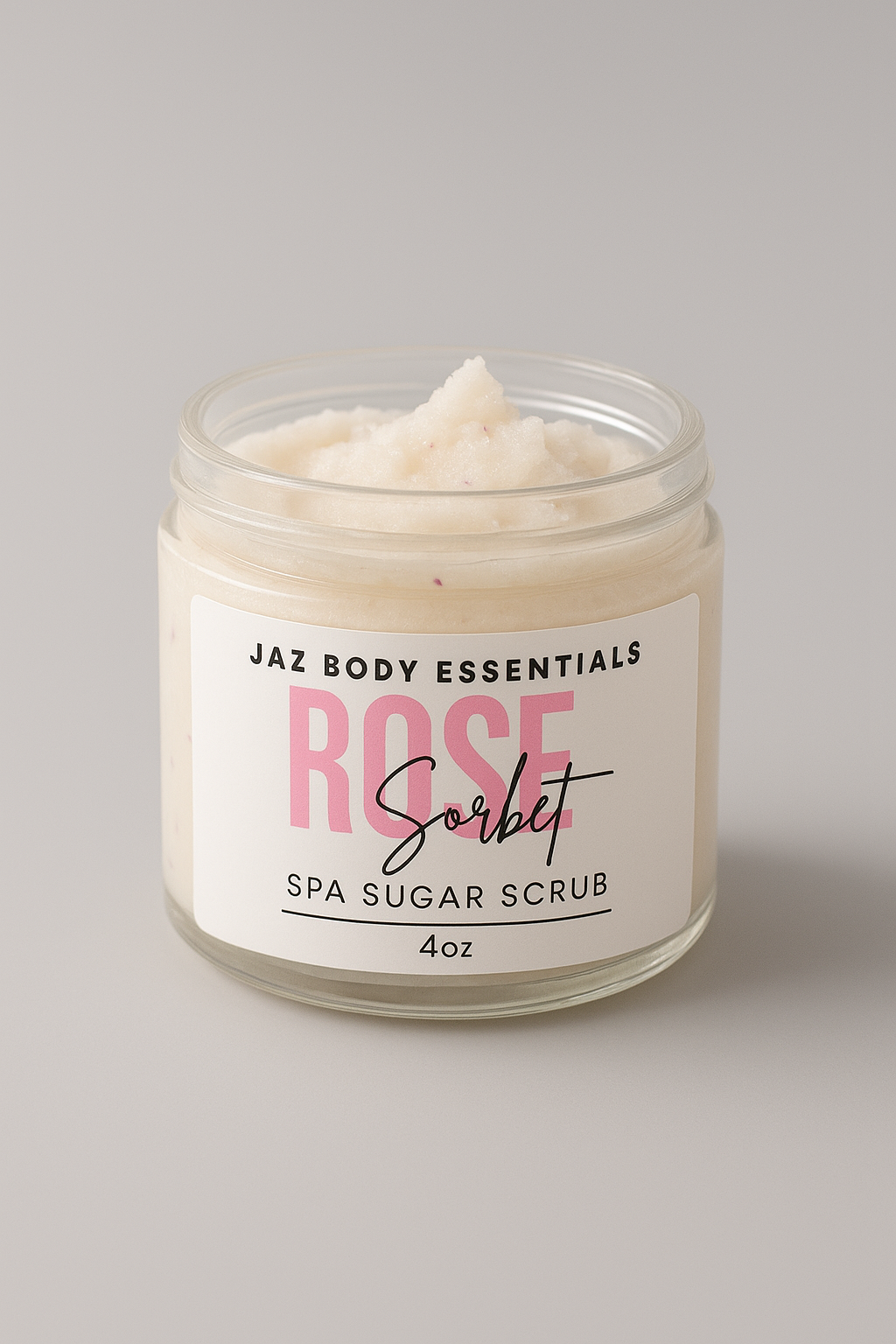 Exfoliante de azúcar con rosas y lavanda dulce