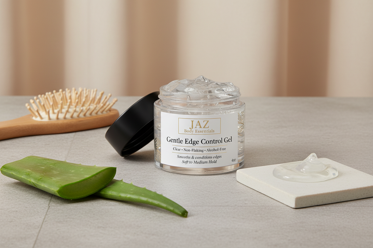 JAZ edge control gel on a white background