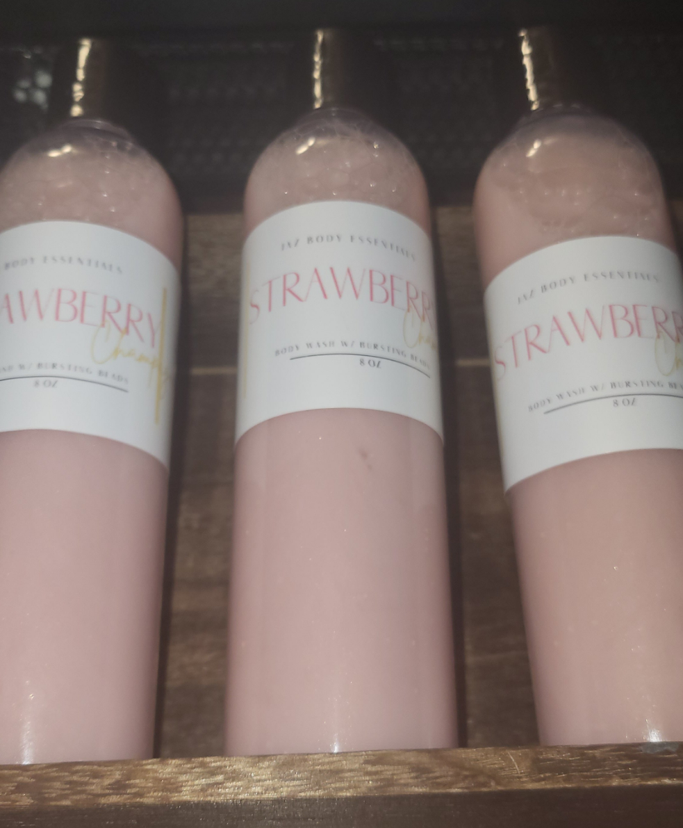 Strawberry Champagne Body Wash with Bursting Beads