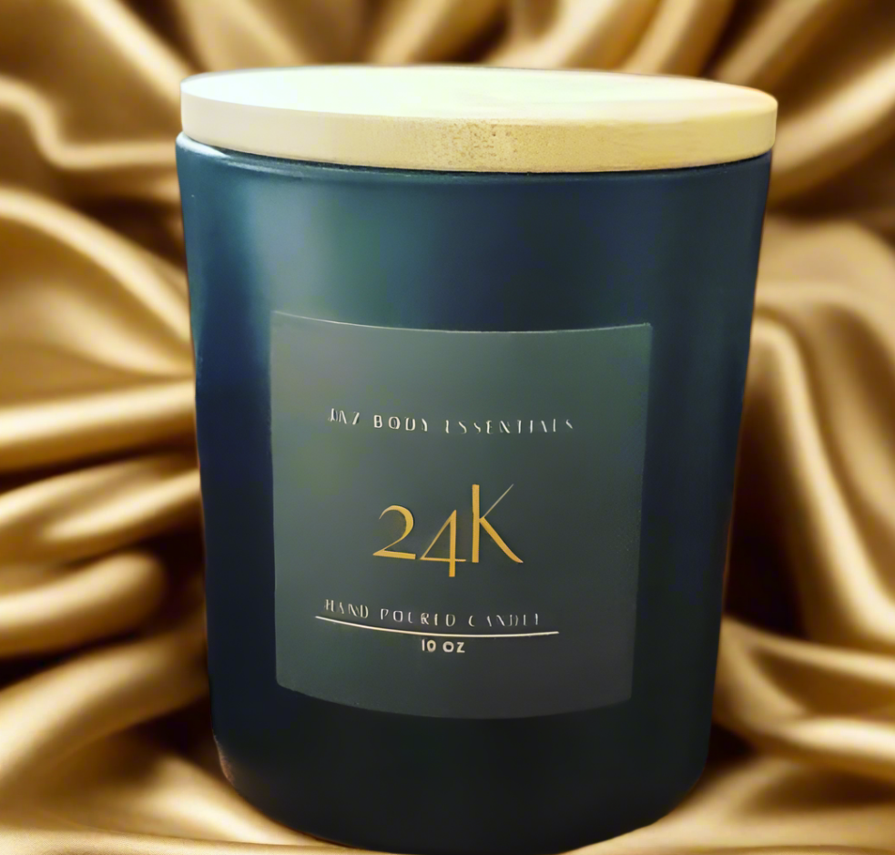 24K lux candle 10 oz - JAZ Body Essentials