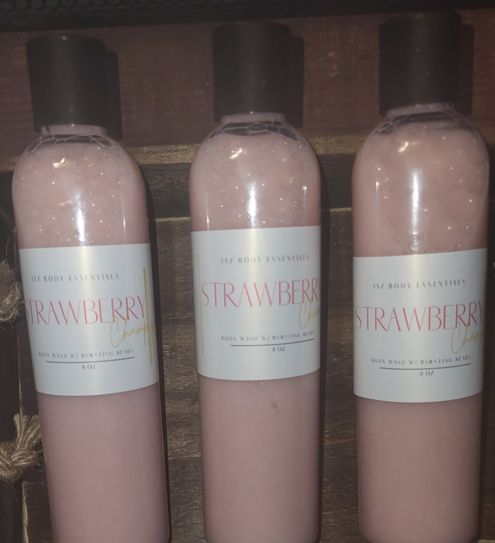 Strawberry Champagne Body Wash with Bursting Beads