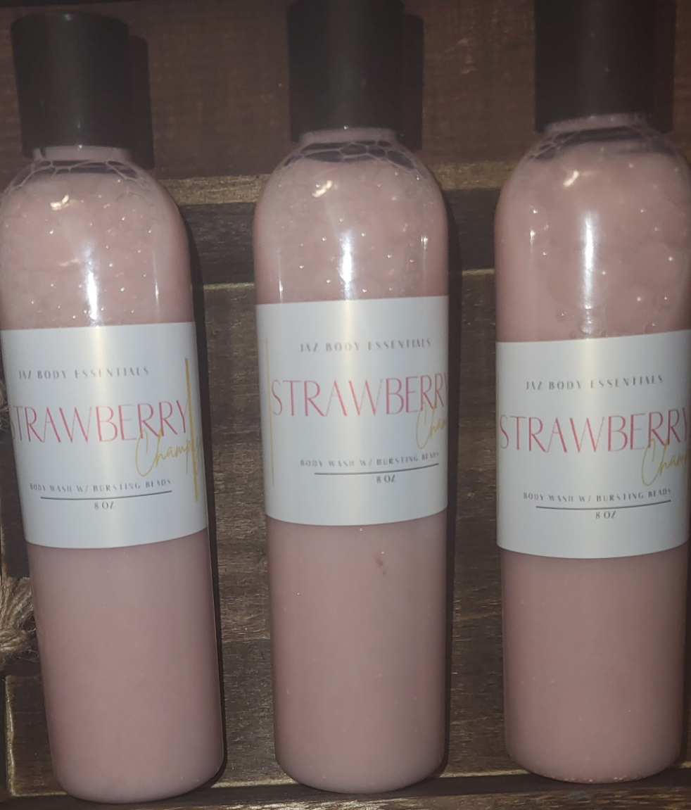 Strawberry Champagne Body Wash with Bursting Beads