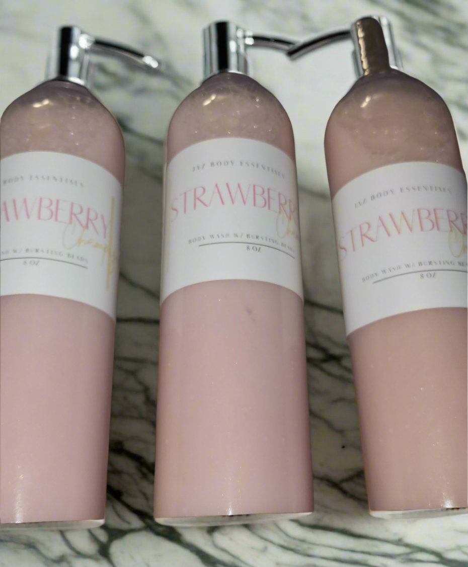 Strawberry Champagne Body Wash with Bursting Beads