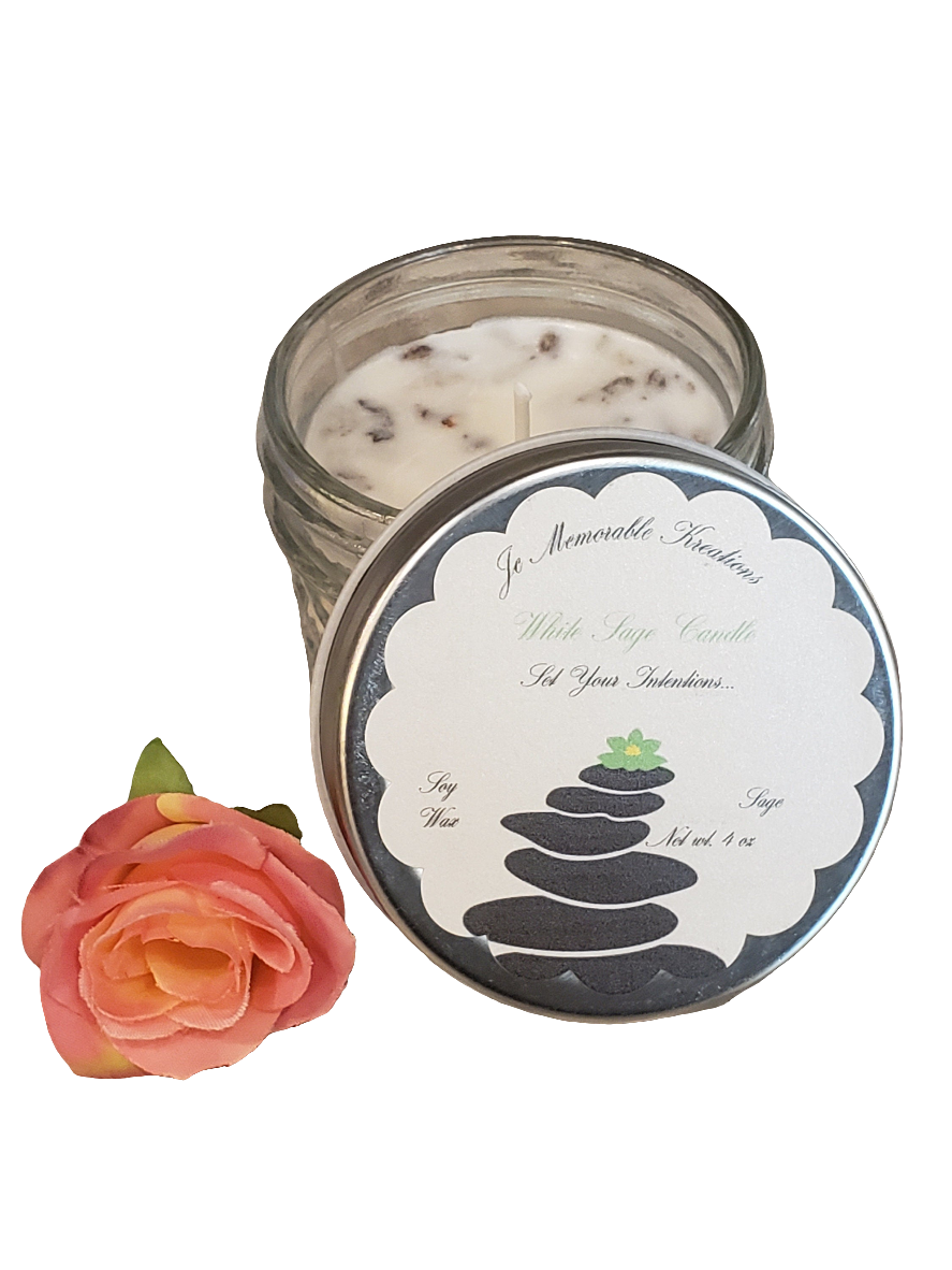 White Sage Candle Energy clearing Aromatherapy Candle