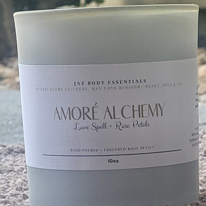 Vela Lux "Hechizo de amor" de Amore' Alchemy, 10 oz