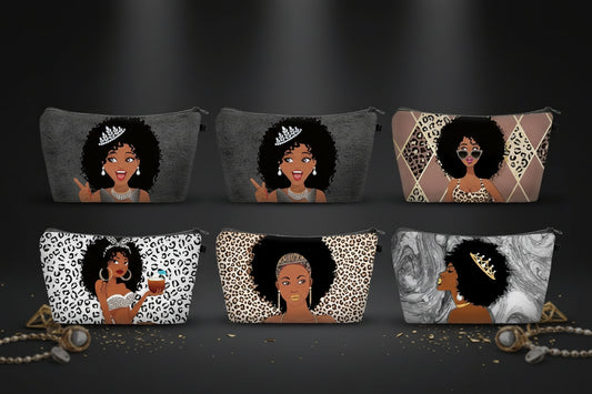 Melanated Women Cosmetic Bag — Afrocentric & Affirmation Styles