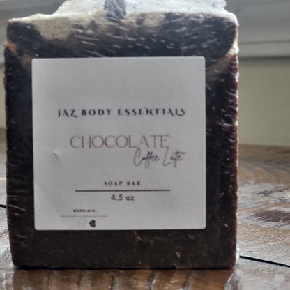 Barra de jabón de chocolate y café