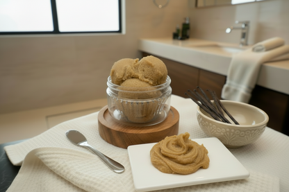 Exfoliante de azúcar emulsionado para cupcakes de vainilla