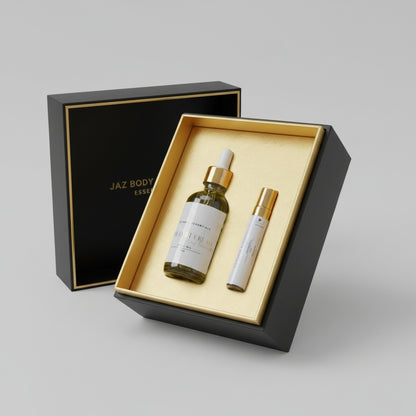 Coconut Cream & Vanilla Bourbon Latte Body Oil & Perfume Set - JAZ Body Essentials