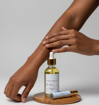 Coconut Cream & Vanilla Bourbon Latte Body Oil & Perfume Set - JAZ Body Essentials