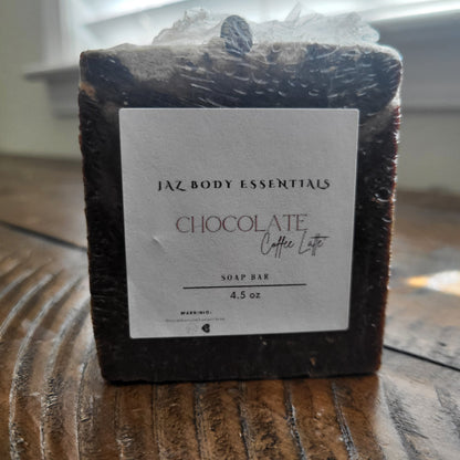 Barra de jabón de chocolate y café