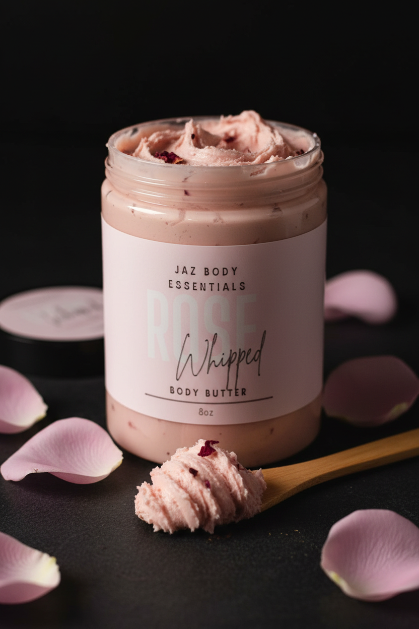 Rose body butter detail