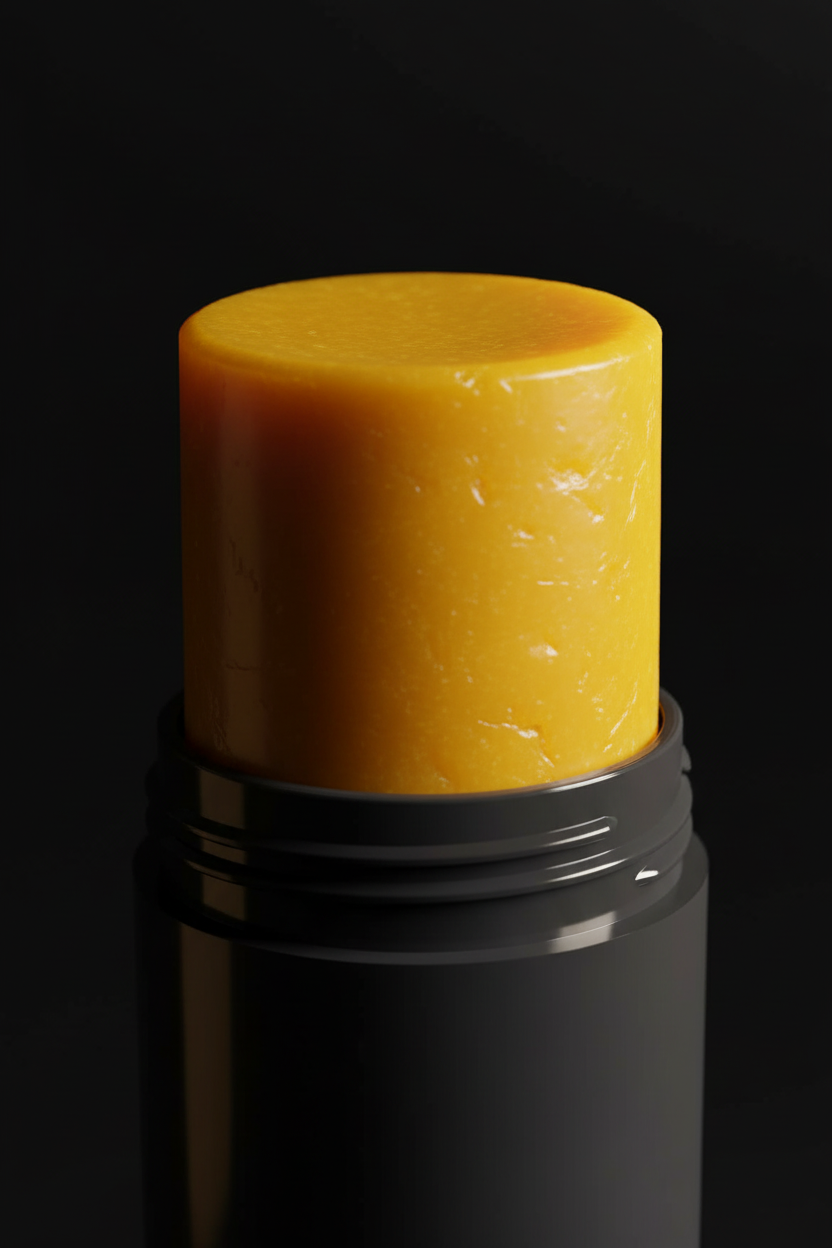 Turmeric balm stick detail