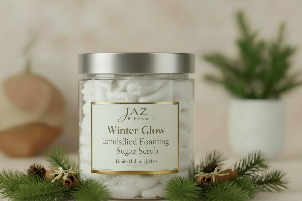 Jaz Body Essentials Holiday Super Size
Emulsified Foaming Sugar Scrub
Limited Edition | 24 oz