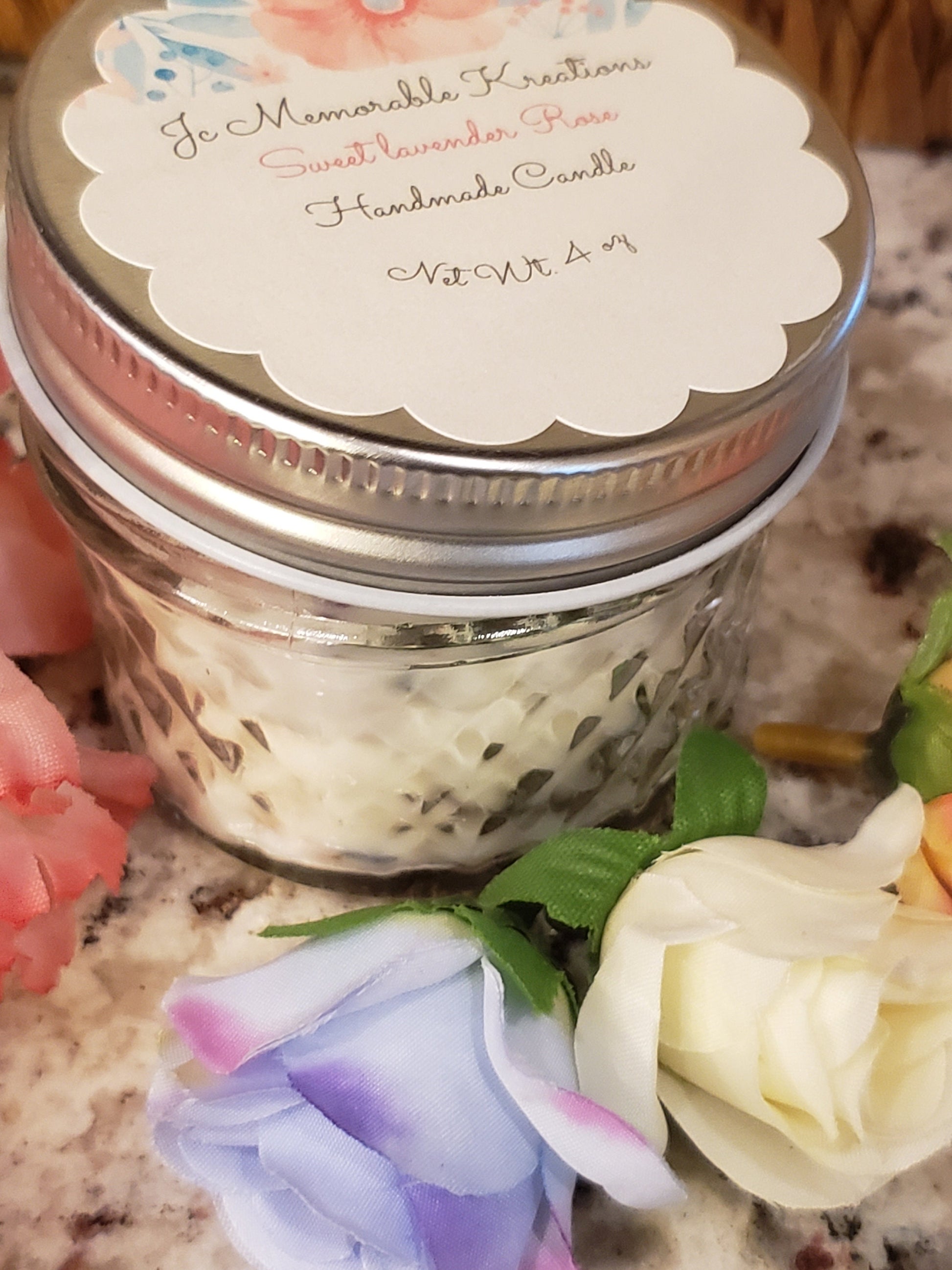 Sweet Lavender Rose Candle - JAZ Body Essentials