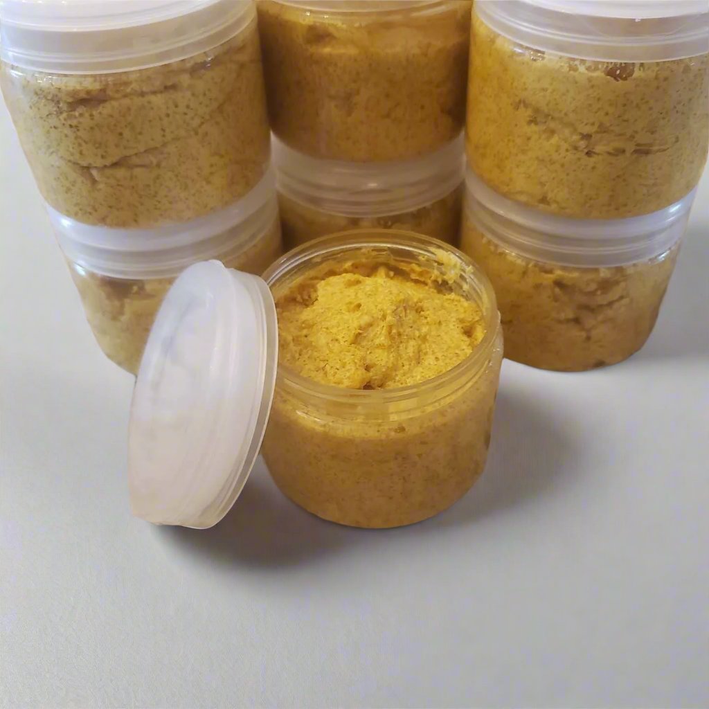 Turmeric and Ginger Sugar Scrub | Turmeric scrub wholesale | wholesale sugar scrub | private label skincare - JAZ Body Essentials