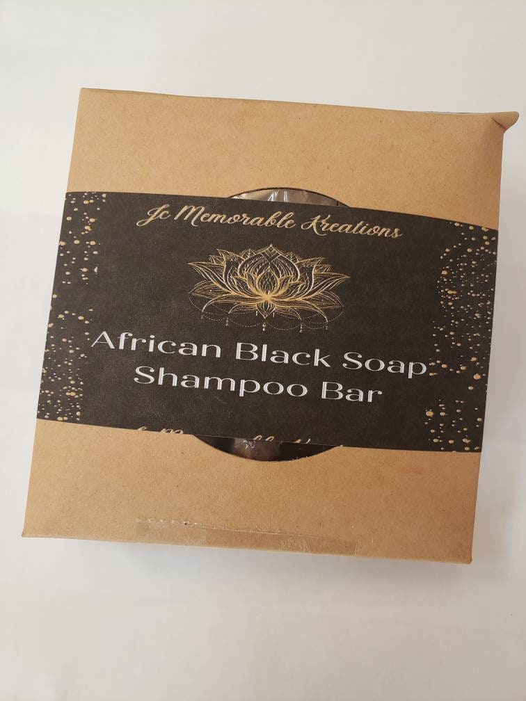 African Black Vegan Soap Massage Shampoo Bar - JAZ Body Essentials