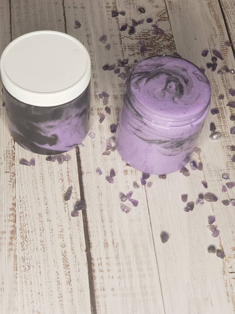Black Amethyst Whipped Soap with Exfoliant - JAZ Body Essentials