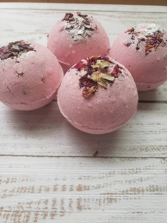 Simply Rose Petal Bath Bomb 4 pcs - JAZ Body Essentials