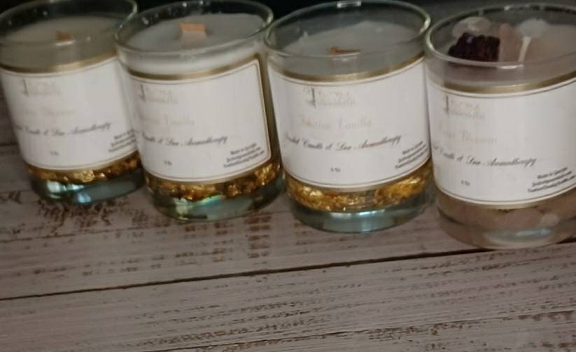 Lux Scented Gold Flakes handmade Candle - JAZ Body Essentials